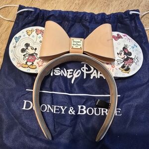 Dooney & Bourke Tan Bow Mickey Mouse Ears Headband